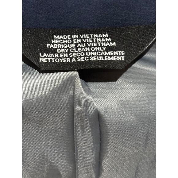 New Haggar Men’s Premium Stretch Blazer Suit Jacket Blue Slim Fit 42L work Class - Picture 2 of 12